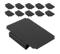 UKCOCO Lot de 15 Étiquettes à Clipser Réutilisables Type Tableau Noir, Format 5 Couleur Noir Mat, Clips pour Paniers de Rangement Multifonctions, Étiquettes Effaçables pour Présentoirs
