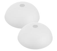 UKCOCO Lot de 2 Abat-jour en Plastique Décoratif, Forme Dôme Champignon, Grand Modèle Trou Central 42 Mm, pour Lampe à Suspendre et Lampe de Chevet, Abat-jour Clair, Léger et Résistant,