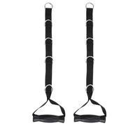 UKCOCO Lot de 2 Bandes de Résistance Noires pour Fitness Multi-Points D’accroche, Sangle de Traction Réglable en Polyester Robuste, Accessoire Sport pour Musculation, Exercices de Corde