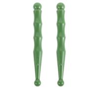 UKCOCO Lot de 2 Bâtons de Massage des Pieds en Résine Verte, Outil Gua Sha Portable pour Relaxation Oculaire et Stimulation des Points D'acupression, Stylo D'acupression Compact Maison,