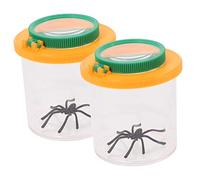 UKCOCO Lot de 2 Boîtes d'Observation d'Insectes pour Garçon et Filles Visionneuse Grossissante 3X/6X Jouet Éducatif en Plein Air Conteneur pour Explorer la Nature