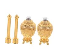 UKCOCO Lot De 2 Bouteilles d'eau Bénite Décoratives pour Église Style Européen pour Voyage Dorées