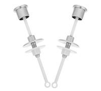 UKCOCO Lot de 2 Boutons de Chasse D'eau pour Réservoir de Toilettes, Bouton-poussoir Vintage en Métal Solide, Accessoire de Remplacement Compatible Ancien Système Wc, pour Salle de Bain