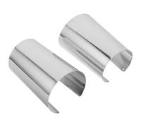 UKCOCO Lot de 2 Bracelets Manchettes Argentés Larges Ouverts Manchettes de Poignet Épaises pour Femme Bijoux de Scène Brillants et Légers Accessoires pour Spectacles et Fêtes