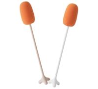 UKCOCO Lot de 2 Brosses à Bouteille à Long Manche en Plastique Éponge Blanche, Nettoyage Pratique des Crevices pour Biberons et Bouteilles à Usage Domestique