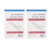 UKCOCO Lot de 2 Carnets de Factures pour Petites Entreprises Bloc-Notes de Reçus Multi-Usages Suivi des Encaissements Gestion Professionnelle des Commandes et Comptabilité Simplifiée