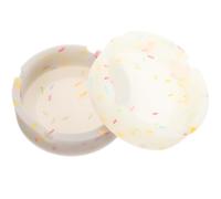 UKCOCO Lot de 2 Cendriers en Silicone Lumineux Ronds, Matériau Solide et Résistant, Design Créatif et Coloré, pour Fumeurs Lors de Sessions Nocturnes