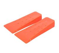 UKCOCO Lot de 2 Coins D'abattage en Plastique 20 Cm Orange, Cale Résistante aux Intempéries pour Tronçonneuse, Outil de Journalisation Sécurisé pour Jardin et Travail du Bois