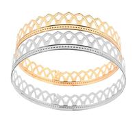 UKCOCO Lot de 2 Couronnes en Métal Doré et Argenté pour Hommes et Garçons, Accessoires de Déguisement Prince et Roi, Couronnes Décoratives pour Spectacles, Mariages et Fêtes