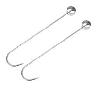 UKCOCO Lot de 2 Crochets à Viande en Acier Inoxydable, Design Classique, Faciles à Suspendre Nettoyer, Accessoires Barbecue pour Gril et Fumoir