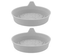 UKCOCO Lot de 2 Dessous de Verre pour Porte-gobelet Voiture en Silicone Antidérapant Gris, Inserts Ronds Universels pour Accessoires Intérieur Voiture, Maintien Sécurisé des Boissons