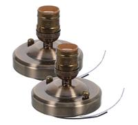 UKCOCO Lot de 2 Douilles pour Applique Murale Vintage en Aluminium Bleu Vert, Douille de Remplacement E27 Suspendre et Plafonnier, Accessoires Éclairage Nordique Cuisine, Couloir,