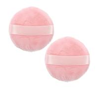 UKCOCO Lot De 2 Éponges De Maquillage à Poudre Ø75 Mm En Coton 100% Naturel, Douces Et Lavables Pour Femme, Applicateurs De Fond De Teint Pour Maquillage Quotidien Et Voyage