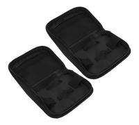 UKCOCO Lot de 2 Étuis de Rangement pour Diabétiques Noirs en Polyester, Organisateur Compact à Fermeture Éclair avec Compartiments Intérieurs, Étui Portable pour Moniteur de Diabète