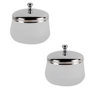 UKCOCO Lot de 2 Gobelets Ronds en Verre Dépoli pour Nettoyage de Vernis à Ongles, Coupe en Cristal Transparente, 60 Ml, Accessoires Manucure Professionnels pour Salon et Usage Domestique