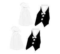 UKCOCO Lot De 2 Housses De Bouteille De Vin pour Fiançailles Mariage Couple Décorations pour Bouteilles De Vin Pièce Maîtresse De Mariée Housses