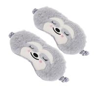 UKCOCO Lot De 2 Masques De Sommeil Garçon Et Filles Peluche Douce, Occultants Et Respirants, Taille Garçon Et Filles, Bandeaux Animaux Gris Singe, Pour Sieste à La Maison Voyage