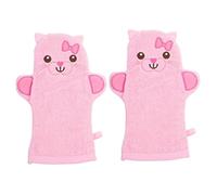 UKCOCO Lot De 2 Mitaines De Bain De Chat Rose, Grosse Taille, Moufles Moussants Pour Bébé, Débarbouillettes Douces Pour Garçon Et Filles, Bain Et Toilette, Voyage Et Maison