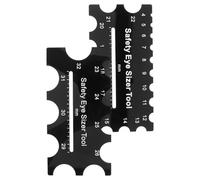 UKCOCO Lot de 2 Outils de Mesure Précis pour Yeux de Poupée en Plastique, Règle Multi-Trous Compacte pour Artisanat de Peluches, Couture et Crochet, pour Création et Installation D'yeux