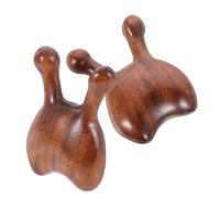 UKCOCO Lot De 2 Outils Faciaux En Bois De Santal Masseur De Nez Ergonomique Et Grattoir à Points D'acupuncture Massage Détente Visage Et Cuir Chevelu Outil Guasha Compact Pour Relaxation Quotidienne