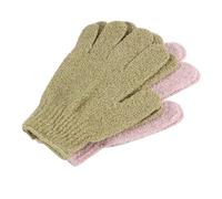 UKCOCO Lot De 2 Paires De Serviettes Five Fingers Exfoliants De Bain, Tailles Uniques, Nettoyant Corps, Massage Du Dos, Unisexes, Adaptées Pour Bain Et Spa, Couleur Rose Et Verte