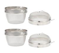 UKCOCO Lot de 2 Paniers en Acier Inoxydable 304 Grands pour Nettoyage Vapeur Bijoux et Montres, Boules Infuseuses D'assaisonnement Multifonctions, Passoires à Thé Résistantes Haute