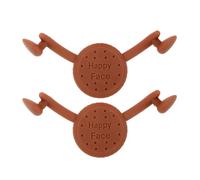 UKCOCO Lot de 2 Pince à Fossettes en Silicone Marron, Formateur en Expressions Faciales pour Raffermissement du Visage et Modelage du Sourire, Appareil Visage Portable pour Entraînement