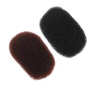 UKCOCO Lot de 2 Pinces à Cheveux Rehausseuses de Volume, Inserts en Mousse Respirante pour Base Capillaire, Clips Légers Noir et Marron, Accessoire Coiffure Pratique pour Cheveux Épais