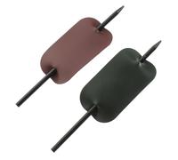 UKCOCO Lot de 2 Pinces à Chignon en Cuir Pu Vert et Rouge Foncé Bâtonnets pour Femmes, Accessoires Cheveux Chic Polyvalents, pour Chignons, Coiffures Élégantes et Occasions Spéciales