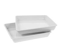 UKCOCO Lot De 2 Plateaux D'égouttage pour Pots De Fleurs Carré en Résine Blanche, Support pour Pots De Plantes Succulentes Intérieur Extérieur, Anti-âge, Antidérapant, Modèle 220