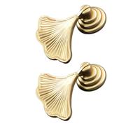 UKCOCO Lot de 2 Poignées de Meuble en Alliage de Zinc, Boutons de Tiroir Trou, Forme Éventail, Finition Métal, pour Armoire, Commode et Placard, Usage Domestique, Installation Facile,