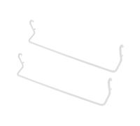 UKCOCO Lot de 2 Porte-essuie-tout Blanc en Acier Inoxydable pour Panneau Perforé, Support Extensible Compatible Panneaux Standard, Accessoires de Rangement Cuisine et Atelier