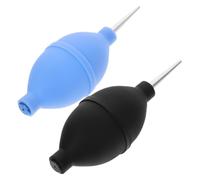 UKCOCO Lot de 2 Souffleurs d'air pour Nettoyage Lentilles Appareil Photo, Grosse Taille, Souffleur Unidirectionnel à Longue Buse, 2 Pièces Noir et Bleu, Pompe à Balles Pressables