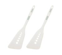 UKCOCO Lot de 2 Spatules en Silicone Cuisine Maison, Résistantes à Haute Température, Anti-rayures, pour Poisson et Cuisson Sécurisée