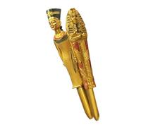 UKCOCO Lot de 2 Stylos à Bille Souvenirs Égypte, Figurines Pharaon Artisanales en Plastique, Écriture Fluide, Présent Élève et Décoration Égyptienne, Modèle Aléatoire, Style Aléatoire