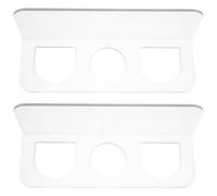 UKCOCO Lot de 2 Supports Muraux pour Brosses à Cheveux en Acrylique Transparent Adhésif Double Face, Porte-Peigne Mural à 3 Trous, Rangement Salle de Bain pour Peignes et Accessoires