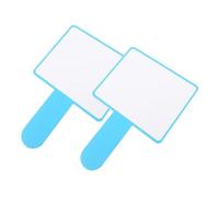 UKCOCO Lot de 2 Tableaux Blancs Rectangulaires Effaçables à Sec 20x30 Cm, Pagaies de Réunion en Carton Bleu Ciel, Outils Polyvalents pour Salle de Classe, Vote, Évaluation et Jeux