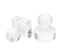 UKCOCO Lot de 2 Tampons Applicateurs de Fard à Paupières Presse à Poudre Carrée 9 Compartiments Ronde 27 MM en Cristal Outil de Maquillage Polyvalent pour Blush Sourcils et