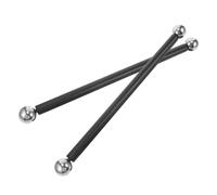 UKCOCO Lot de 2 Traverses de Poteau pour Lampadaire Extérieur en Métal Noir 41 CM avec Sphères Argentées Support Robuste Compatible Lampes Extérieures Jardin Terrasse