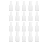 UKCOCO Lot de 20 Bouteilles Vides en Abs 10ml Pinceau pour Manucure Diy, Recharge Vernis à Ongles Blanc Léger et Pratique