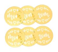 UKCOCO Lot De 20 Décorations De Gâteaux Rondes En Acrylique Doré Pour La Fête Des Mères Pour Un Gâteau De Mariage Un Centre De Table À La Mode Et Petites