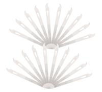 UKCOCO Lot De 20 Limes à Ongles En Métal Inoxydable, Longue Taille, Pointe Recourbée Pour Ongles Épais, Outils De Manucure Professionnels, Usage Salon Et Pédicure, Finition Polissage Précise