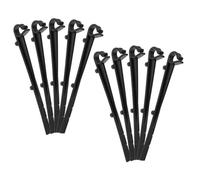 UKCOCO Lot de 20 Pinces à Brosse de Gouttière en Abs Noir Crochets Droits pour Fixation Solide de Grille Gouttière et Protège-gouttière