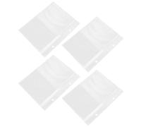 UKCOCO Lot de 20 Pochettes Photos Transparentes en Plastique, Effaçables et Perforées, Pages de Recharge pour Albums Photo à Remplir