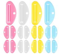 UKCOCO Lot de 20 Presse-Tubes de Dentifrice en Plastique Multicolore Clips Manuels pour Tubes de Dentifrice Crème Mains et Nettoyant Visage Outil Pratique pour Salle de Bain et Voyage