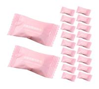 UKCOCO Lot De 20 Serviettes Compressées Visage Jetables En Coton 100% Rose Compactes Pour Voyage Affaires Loisirs Portable Absorbantes