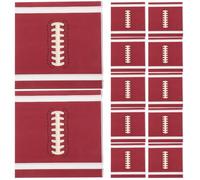 UKCOCO Lot de 20 Serviettes Jetables en Papier Épais Marron Thème Football, Serviettes Décoratives Absorbantes pour Fête D'anniversaire, Soirées Sportives et Buffet, Accessoires
