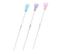 UKCOCO Lot De 3 Bâtonnets Interactifs pour Chats Plumage Colorées en Rose, Bleu Et Violet Jouets pour Taquiner Et Stimuler Les Chatons à La Maison