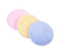 UKCOCO Lot de 3 Disques Démaquillants Ronds en Tissu Doux 7 Cm, Lavables, pour Visage, Nettoyage Quotidien sans Produits Chimiques Irritants, Accessoires Cosmétiques Multicolores (jaune, Rose, Bleu