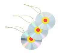 UKCOCO Lot de 3 Disques Réfléchissants Effaroucheurs pour Oiseaux, à Suspendre Double Face en Plastique Résistant, Décor Jardin Extérieur, Protection Arbres Fruitiers et Terrasse